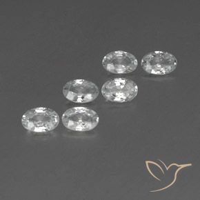 3.93 ct natürliche Weiß Zirkon-Edelsteine, Oval, VVS-VS