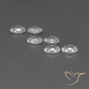 3.93 ct natürliche Weiß Zirkon-Edelsteine, Oval, VVS-VS