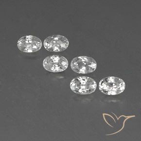 5.24ctw Natürlicher Weiß Zirkon, Oval, VVS-VS