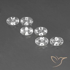 4.95ctw Natürlicher Weiß Zirkon, Oval, VVS-VS