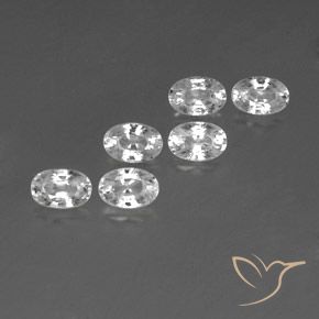 4.95 ct natürliche Weiß Zirkon-Edelsteine, Oval, VVS-VS