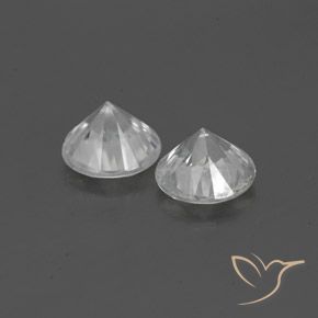 1.83 ct natürliche Weiß Zirkon-Edelsteine, Runden, VVS-VS
