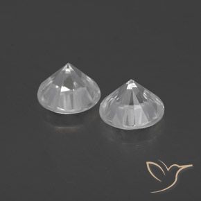 1.95 ct natürliche Weiß Zirkon-Edelsteine, Runden, VVS