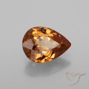 9,17 ctw natürlicher Mitteldunkles Orange Zirkon, Birnenform, VVS