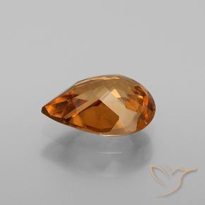 9,17 ctw natürlicher Mitteldunkles Orange Zirkon, Birnenform, VVS