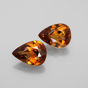 3.21 ct natürliche Orange Zirkon-Edelsteine, Birnenform, VVS