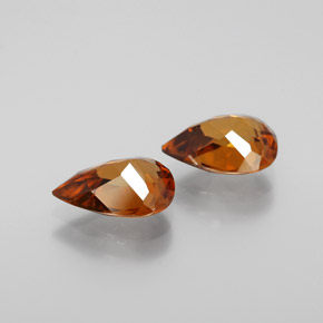 3.21 ct natürliche Orange Zirkon-Edelsteine, Birnenform, VVS