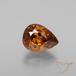2.15ct Natürlicher Erde Orange Zirkon, Birnenform, VVS