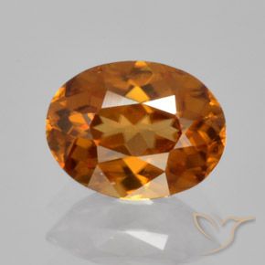 1.77ct Natürlicher Mitteldunkles Orange Zirkon, Oval, VVS