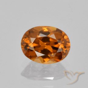 1.53ct Natürlicher tieforange Zirkon, Oval, VVS