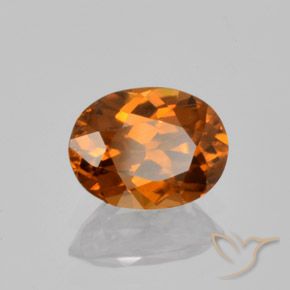9,17 ctw natürlicher tieforange Zirkon, Oval, VVS