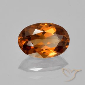 9,17 ctw natürlicher tieforange Zirkon, Oval, VVS