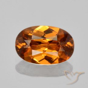 1.67ct Natürlicher Tiefes bräunliches Orange Zirkon, Oval, VVS-VS