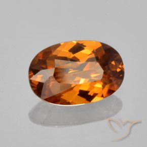 9,17 ctw natürlicher Tiefes bräunliches Orange Zirkon, Oval, VVS-VS