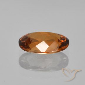 9,17 ctw natürlicher Tiefes bräunliches Orange Zirkon, Oval, VVS-VS