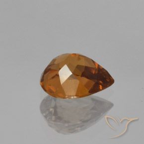 9,17 ctw natürlicher Mitteldunkles Orange Zirkon, Birnenform, VVS-VS