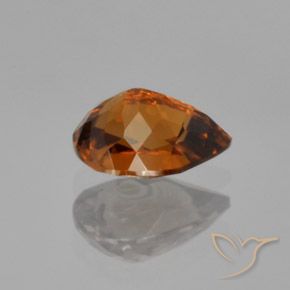 9,17 ctw natürlicher Tiefes bräunliches Orange Zirkon, Birnenform, VVS