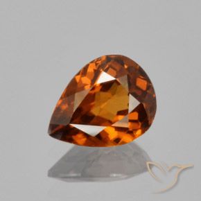 1.43ct Natürlicher Tiefes bräunliches Orange Zirkon, Birnenform, VVS