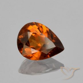 9,17 ctw natürlicher Tiefes bräunliches Orange Zirkon, Birnenform, VVS