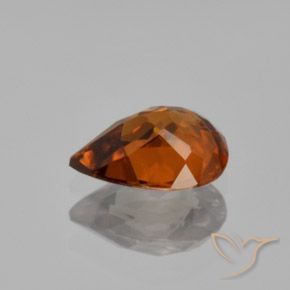 9,17 ctw natürlicher Tiefes bräunliches Orange Zirkon, Birnenform, VVS