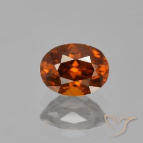 1.22ct Natürlicher rötlich-orange Zirkon, Oval, VVS