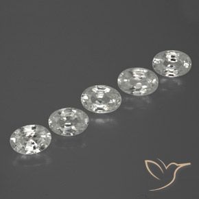 3.01ctw Natürlicher Weiß Zirkon, Oval, VVS-VS