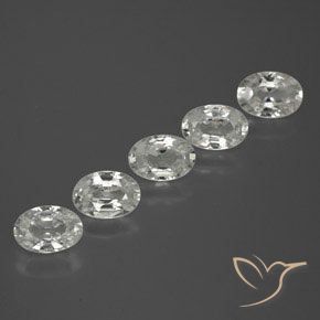 2.98ctw Natürlicher Weiß Zirkon, Oval, VVS-VS