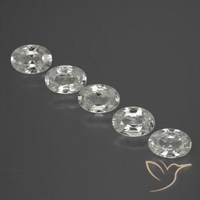 2.98 ct natürliche Weiß Zirkon-Edelsteine, Oval, VVS-VS