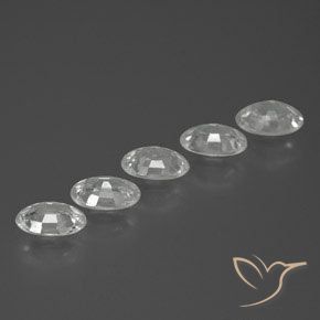 2.98 ct natürliche Weiß Zirkon-Edelsteine, Oval, VVS-VS