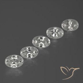 3.74ctw Natürlicher Klares Weiß Zirkon, Oval, VVS-VS