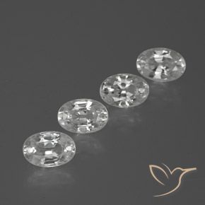 2.91ctw Natürlicher Weiß Zirkon, Oval, VVS-VS