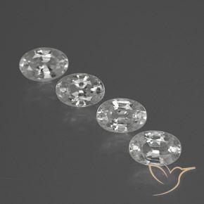 2.91 ct natürliche Weiß Zirkon-Edelsteine, Oval, VVS-VS