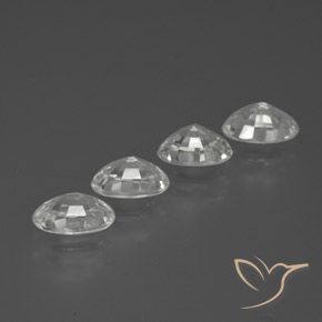2.91 ct natürliche Weiß Zirkon-Edelsteine, Oval, VVS-VS