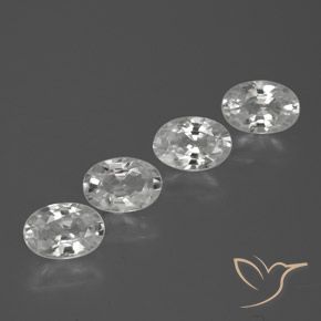 2.58ctw Natürlicher Weiß Zirkon, Oval, VVS-VS