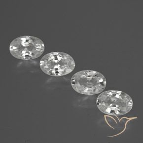 2.58 ct natürliche Weiß Zirkon-Edelsteine, Oval, VVS-VS