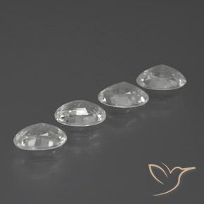 2.58 ct natürliche Weiß Zirkon-Edelsteine, Oval, VVS-VS