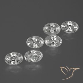3.77ctw Natürlicher Weiß Zirkon, Oval, VVS-VS