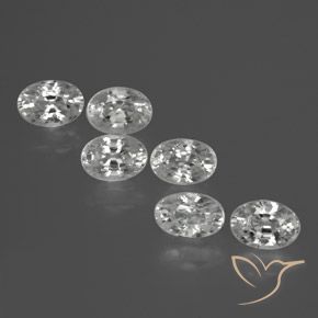 3.77 ct natürliche Weiß Zirkon-Edelsteine, Oval, VVS-VS