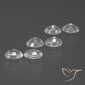 3.77 ct natürliche Weiß Zirkon-Edelsteine, Oval, VVS-VS