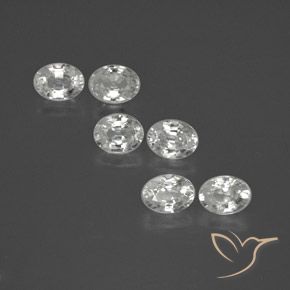 6.68 ct natürliche Weiß Zirkon-Edelsteine, Oval, VS