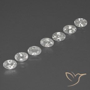 4.96ctw Natürlicher Weiß Zirkon, Oval, VS-SI