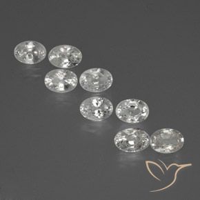 11.16 ct natürliche Weiß Zirkon-Edelsteine, Oval, VS-SI