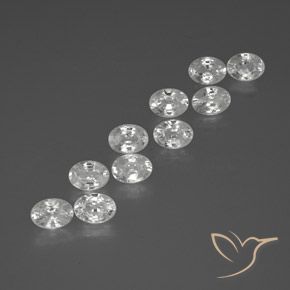 12.89ctw Natürlicher Weiß Zirkon, Oval, VS