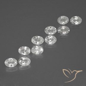 11.60ctw Natürlicher Weiß Zirkon, Oval, VS