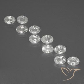 11.60 ct natürliche Weiß Zirkon-Edelsteine, Oval, VS