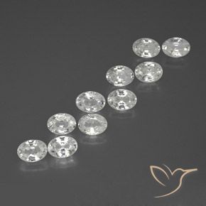 12.03ctw Natürlicher Weiß Zirkon, Oval, VS