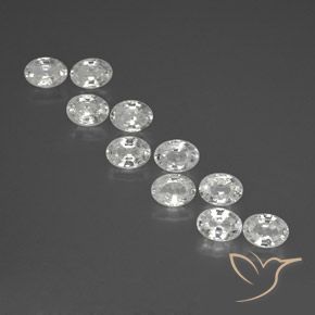 12.03 ct natürliche Weiß Zirkon-Edelsteine, Oval, VS