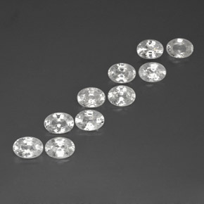 13,17 ct natürliche weißer Zirkon-Edelsteine, Oval Schliff, VS-SI