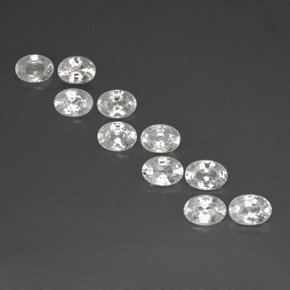 13,17 ct natürliche weißer Zirkon-Edelsteine, Oval Schliff, VS-SI