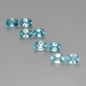 9.50 ct natürliche Blau Zirkon-Edelsteine, Oval Schliff, VS